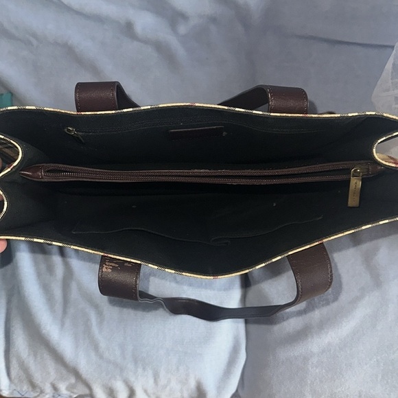 Burberry Beige and Brown Checkered Briefcase - Picture 14 of 16